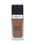 Liquid Norrsken Foundation - Silky Smooth Coverage - Luminous, Dewy Finish for Dry and Dull Skin - Water Resistant and Vegan Makeup - 223 Ingeborg - Warm Medium Brown - 1.01 oz