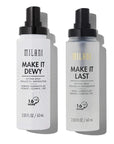 Milani Setting Spray + Primer, Make It Last Original - Natural Finish with Niacinamide for Hydration & Make It Last Dewy - Dewy Finish Moisturizing Formula for Glow on the Go - 2 Pack
