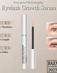 NP NATURES PHILOSOPHY Lash Brow Growth Serum, Prostaglandin-Free Eyelash Liquid for Thicker Longer Fuller Natural Lashes, Peptide Eyelash Eyebrow Enhancing Serum - Sérum De Pestañas Crecimiento 3ml