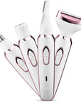 Bikini Trimmer for Women, Electric Razor Hair Shaver for Face Nose Eyebrow Beard Mustache Arm Leg Armpit Bikini, Replaceable Lady Facial Razor, Painless Rechargeable 4 in 1 Women Body Shaver for Trip