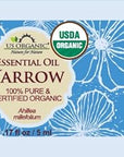 US Organic 100% Pure Yarrow Essential Oil, USDA Certified Organic, Steam Distilled, Achillea Millefolium, Therapeutic Grade, Calming & Soothing, Skin Care & Aromatherapy, Sourced from Bulgaria (5 ml)