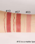 2-in-1 Light Brown Matte Lip Liner and Lipstick Set – Long Lasting 24H Waterproof Brown Lip Stain, Smudge Proof Lip Pencil Kit, Lip Makeup for Women and Girls, 10 Combo lapiz de labios