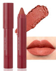 BINGBRUSH Crayon Matte Longwear Lipstick Pack Set,Moisture Smooth Color Stick Ultimate Lip Crayon for Makeup Collection - Waterproof Velvet Lipgloss (09#, 1 Count (Pack of 1))