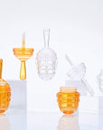 lasenersm 6 Pieces Empty Lip Gloss Tubes Reusable Lip Gloss Containers Honey Pots Shaped Lips Gloss Tube 9 ml Empty Refillable Lips Gloss Bottles DIY Cosmetics Lipstick Containers(Clear, Brown)