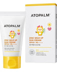 ATOPALM Zinc Mild Up Sun Cream SPF50+ PA++++ 65g, Dry Skin Moisturizing MLE Sun Protection, Korean Mineral Sunscreen