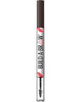 Maybelline Build-A-Brow 2-in-1 Brow Pen and Sealing Eyebrow Gel, Eyebrow Makeup for Real-Looking, Fuller Brows, Ash Brown, 1 Count