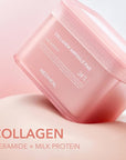 (Only Refill) Mediheal Collagen Ampoule Pad (100 Pads) - Cotton Facial Toner Pads for Skin Firming & Restore Elasticity - Vegan Eco Silk Pad