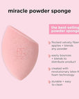 Real Techniques 6 Pack Assorted Makeup Blending Sponges, 3 Miracle Makeup Sponges, For Blending, Baking, And Setting, Use With Foundation & Powder, Dewy or Matte Finish, Cruelty-Free
