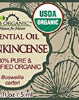 US Organic 100% Pure Frankincense (Boswellia Carteri) Essential Oil - Sourced from The Horn of Africa, USDA Certified Organic, Use Topically or in Diffuser, Perfect for Yoga or Meditation (5 ml)