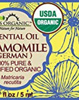 US Organic 100% Pure Blue Chamomile (German) Essential Oil - USDA Certified Organic, Steam Distilled - W/Euro Dropper (More Size Variations Available) (5 ml / 1/6 fl oz)