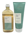 Bath & Body Works DEEP BREATHE Eucalyptus & Lavender 2-piece bundle - Body Wash and Body Cream