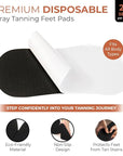 Bronze Tan Sticky Spray Tan Pads For Feet - 25 Pairs, Disposable & Hygienic Spray Tan Feet Pads - Ideal for Sunless Tan, Self-Tanning at Home or Salon - Non-Slip, Eco-Friendly - Ultimate Spray Tan