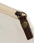 Juvale 6 Pack Canvas Makeup Bags with Zipper - 11.75 x 5.5 In White Cotton Canvas Makeup Bag Set for Toiletries and DIY Crafts