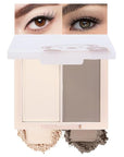AMY'S DIARY Neutral Nude Eyeshadow Palette Makeup, 2 Colors Velvety Matte Finish, Cool-Toned Nude Taupe Eye Shadows, Natural Everyday to Eye Makeup Looks, for Brown Eyes Long Lasting Naturing-Looking