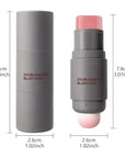 Cream to Powder Blush Stick, High Impact Color, Moisturizing Face Makeup (01#, 1 Count (Pack of 1))