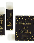 Andaz Press Personalized Milestone Birthday Party Black,