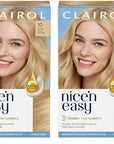 Clairol Nice'n Easy Permanent Hair Dye, 10 Extra Light Blonde Hair Color, Pack of 2