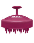 HEETA Scalp Massager Hair Growth, Soft Silicone Scalp Scrubber Shampoo Brush for Exfoliation, Dandruff Removal Head Massage Stress Relax, Wet & Dry Use for Thick Thin Curly Hair Care, Red