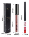 evpct 2Pcs Nude Pink Matte Lip Liner and Lipstick Pencil Makeup Set Brown Liquid Lipstick Lip gloss Stain Set Long Lasting Waterproof labiales mate 24 horas originales matte larga duracion 24 29#