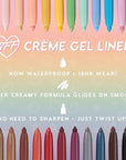 ColourPop Crème Gel Waterproof Eyeliner - 18HR Wear, Ultra-Pigmented Eyeliner Pencil with Matte & Metallic Finishes - Smudge-Proof, Vegan & Cruelty-Free - Crystal Crush (0.01 oz)