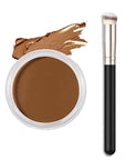 Kaely Cream Pot Concealer Full Coverage Makeup Set, Under Eye Brightener Color Correcting Concealer for Dark Circles, Waterproof Foundation Palette with Brush, Eye Ring Corrector de ojeras, 10