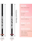 2 Pcs Matte Liquid Lip Stain Peel Off Lip Liner, Long Lasting Lip Tattoo, Waterproof & Transfer-Proof Lip Liner Peel Off Lip Gloss for All Skin Types. 0.12 fl oz #02+#03
