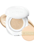 EITHER& Glow Pixel Cushion Foundation, Glowy Skincare, Korean Makeup, Natural Coverage, Moisturizing, Lightweight, Long Lasting Coverage for Flawless Skin (17N Vanilla)
