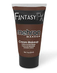 Mehron Makeup Fantasy FX Cream Makeup | Water Based | Halloween | Wolfman Brown Face & Body Paint For Adults 1 fl oz (30ml) (Wolfman Brown)
