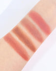 Matte Blush Cream Quads Makeup Palette, Blushes for Older Women Lip and Cheek Dual Blush Palette, Natural Lasting Pinkish Light Peach Light Brown and Orange Red, Paleta de rubor 4 colores