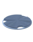 Boie USA Flat Body Scrubber - Hygienic, Exfoliating Loofah Alternative - Feels Like Silicone Scrubber Gentle on Sensitive Skin, Hypoallergenic, BPA- & Latex-Free, Made in The USA (Elemental Blue)