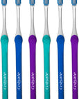 Colgate Slim Soft Toothbrush, Gliding Tips, Compact Soft (Colors Vary) - Pack of 6