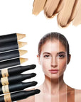 AKARY Concealer Pencil, 2 in 1 Dual-Sided Full (#4 Wheat-colored)