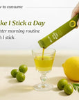 BB LAB Organic Olive Lemon Dual Shot, Cold Pressed Extra Virgin Picual Olive Oil with NFC Lemon Juice, Wellness & Antioxidant Support, On-the-Go Shots, 10 Sticks