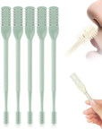 2025 New 2 in 1 Nasal Hair Cutter, Double Sided Nose Hair Knife Nostril Hair Remover Tool, Manual 360° Rotating Nose Hair Trimmer, Mini Noses Hair Remover Tool for Women and Men (Green, 6 Pcs)