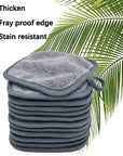 Makeup Remover Cloths for Face, Eye, Lips - Reusable Makeup Remover Pads Soft Microfiber Facial Cleansing Cloths 5 x 5 inch 6 Pack (Gray)