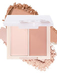 Dual Matte Powder Blush Palette – Nude Beige & Light Brown – Matte Natural Blush for Women, Buildable & Long Lasting Face Blush Makeup, Lightweight Vegan Cheek Blush for All Skin Tones 03#