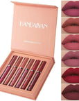 R.Y.M 6 Pcs Red Matte Liquid Stick Set, Natural, Moisturizing, Plumper Lip Gloss Set, Long Lasting for lip color, with beautiful finish(A, 0.54 Ounce (Pack of 6))