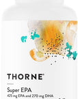 THORNE Super EPA - Omega-3 Fatty Acids EPA 425mg and DHA 270mg Supplement - Support Brain, Cardiovascular, Joints, and Skin - Gluten-Free, Dairy-Free, Soy-Free - 90 Gelcaps