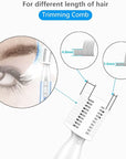 Eyebrow Trimmer, Precision Electric Eyebrow Razor for Women Battery-Operated Facial Hair Remover with Comb No Pulling Sensation Painless for Face Chin Neck, Upper-Lip, Peach-Fuzz