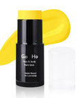 Go Ho Yellow Face Body Paint Stick,Washable Yellow Face Paint Stick,Non-toxic Full-coverage Cream Body Paint for Adults Children Halloween Cosplay SFX Makeup