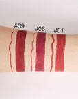 2-in-1 Dark Red Lip Liner & Lipstick Set Kit for Women, Matte Lips Kit with Lip Liner Lip Stains Long Lasting Waterproof 24 Hour Lipstick and Lip Liners Combo Lipliners Pencil Set 06