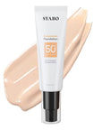 SPF 50 Tinted Sunscreen, Face Sunscreen Hydrating Sun Essence, Lightweight Concealer Sunscreen, Travel Size Against UVA and UVB Sun Protection, Ivory 50ml / 1.7oz