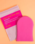 b.tan Face & Body Self Tanning Mitt | Glow Your Own Way Smooth Gel Glove - Sunless Tan Applicator, Streak-Free, Even Application, Double Sided, Reusable, Great for Cream, Lotion, Suncreen