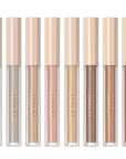 Liquid Eyeshadow Set Matte Brown Toned Eye Shadow Nude Eyeshadow Base Long Lasting(8 Color)#A