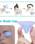 Soft silicone reusable eye wash