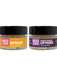 Eco Lips Daily Plumping Lip Mask with Hyaluronic Acid + Overnight Intensive Lip Mask with Gotu Kola 2-pack by Eco Lips 100% Natural. Made in USA