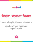 Method Premium Foaming Hand Wash, Vetiver + Amber, Reusable Black Aluminum Bottle, Biodegradable Formula, 10 fl oz (Pack of 3)