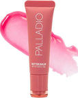 Palladio Butter Balm - Hydrating Lip Balm with Sheer Tint, Aloe, Peptides, Shea Butter, and Vegan Formulation for Instant Moisture, Shine, and Soothing Lip Care, Strawberry Shortcake