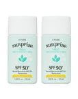 ETUDE Sunprise Mild Airy Finish Sun Milk Duo Set (55ml*2) SPF50+ / PA++++ | Sebum-free, Non-Sticky, Long Lasting Protection, 100% Mineral Based Korean Sunscreen, Korean Skin Care, Pefect for Gift