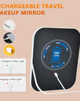 Rechargeable Vanity Mirror with Lights,8x10 Inch 3 Color Lighting Portable Makeup Mirror with Touch Screen Adjustable LED Lights,Desk Mirror for Travel, Home